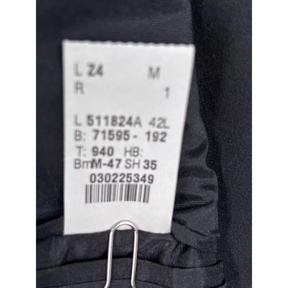 Lauren Ralph Lauren Mens 42L Pinstripe Wool Blazer Gray 2 Button Sport Coat